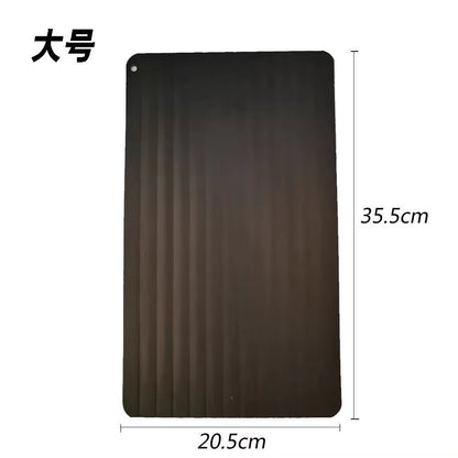 Effortless Thawing with the Aluminum Alloy Rapid Defrosting Tray - Perfect for Steak, Fish, Fruits, and Meat!