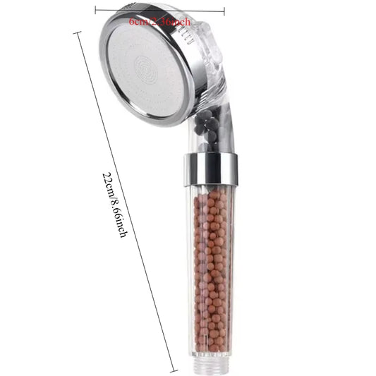 High-Pressure Water-Saving Handheld Rainfall Shower Head with Anion Filter for Enhanced Bathroom Decor